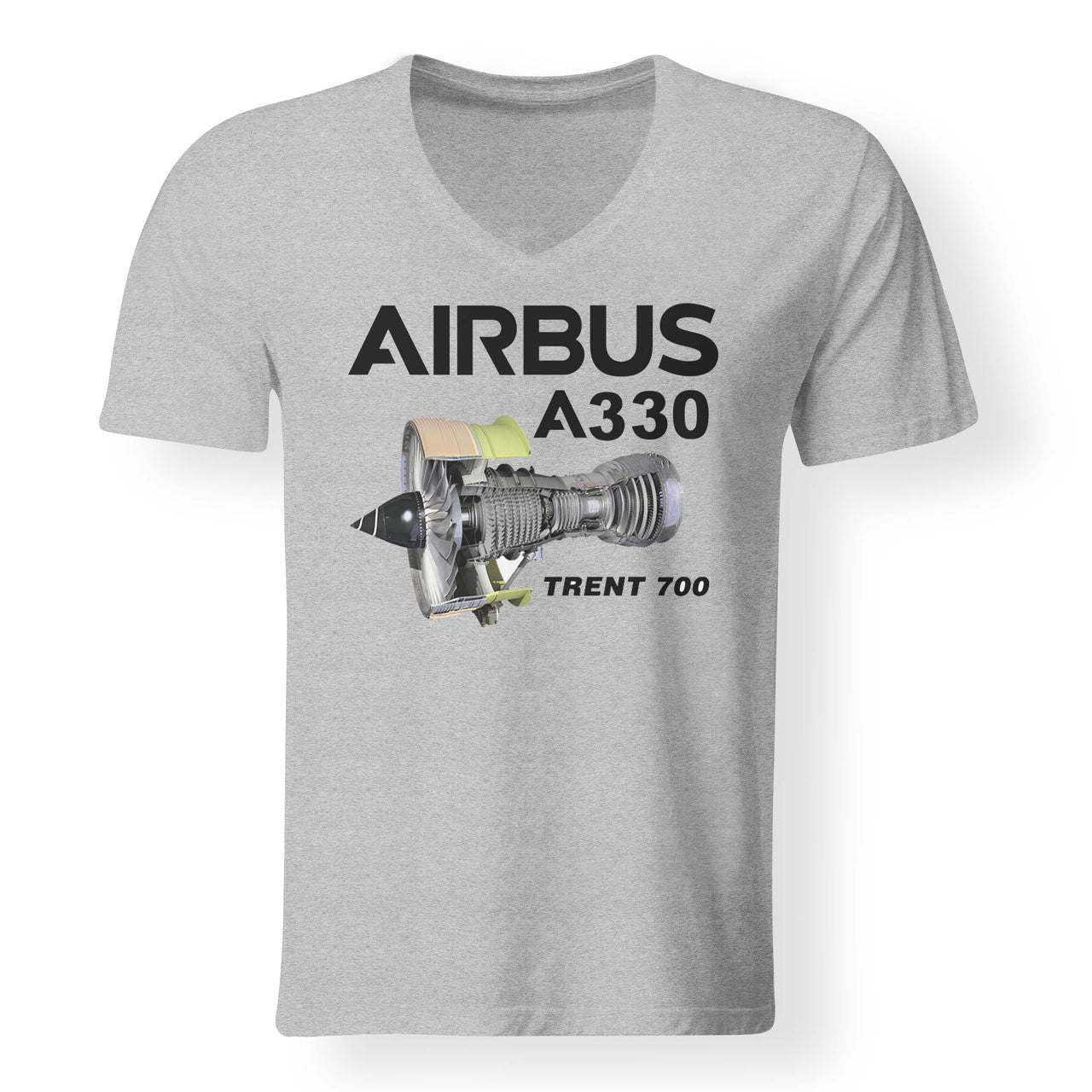 Airbus A330 & Trent 700 Engine Designed V-Neck T-Shirts