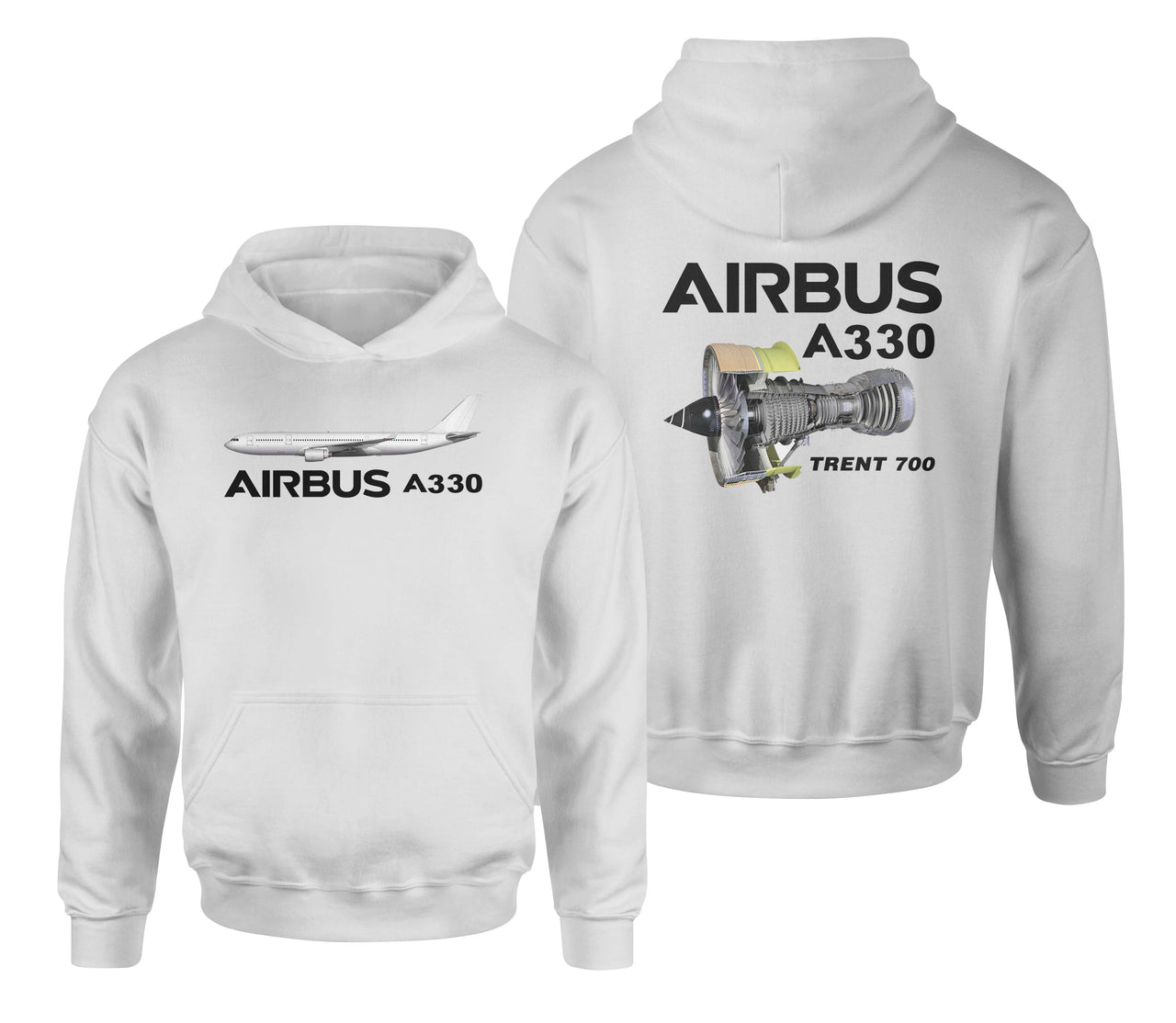 Airbus A330 & Trent 700 Engine Designed Double Side Hoodies