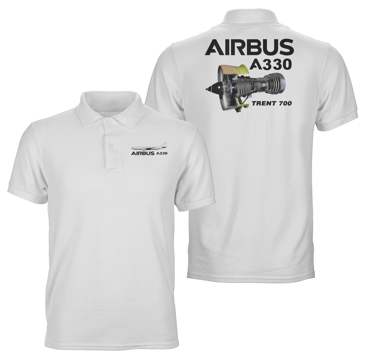 Airbus A330 & Trent 700 Engine Designed Double Side Polo T-Shirts