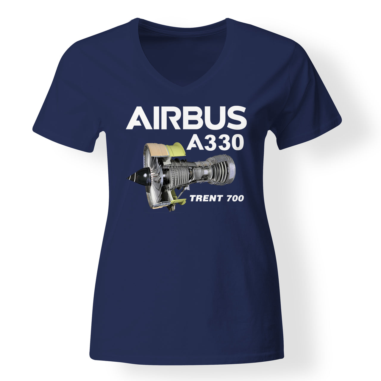 Airbus A330 & Trent 700 Engine Designed V-Neck T-Shirts