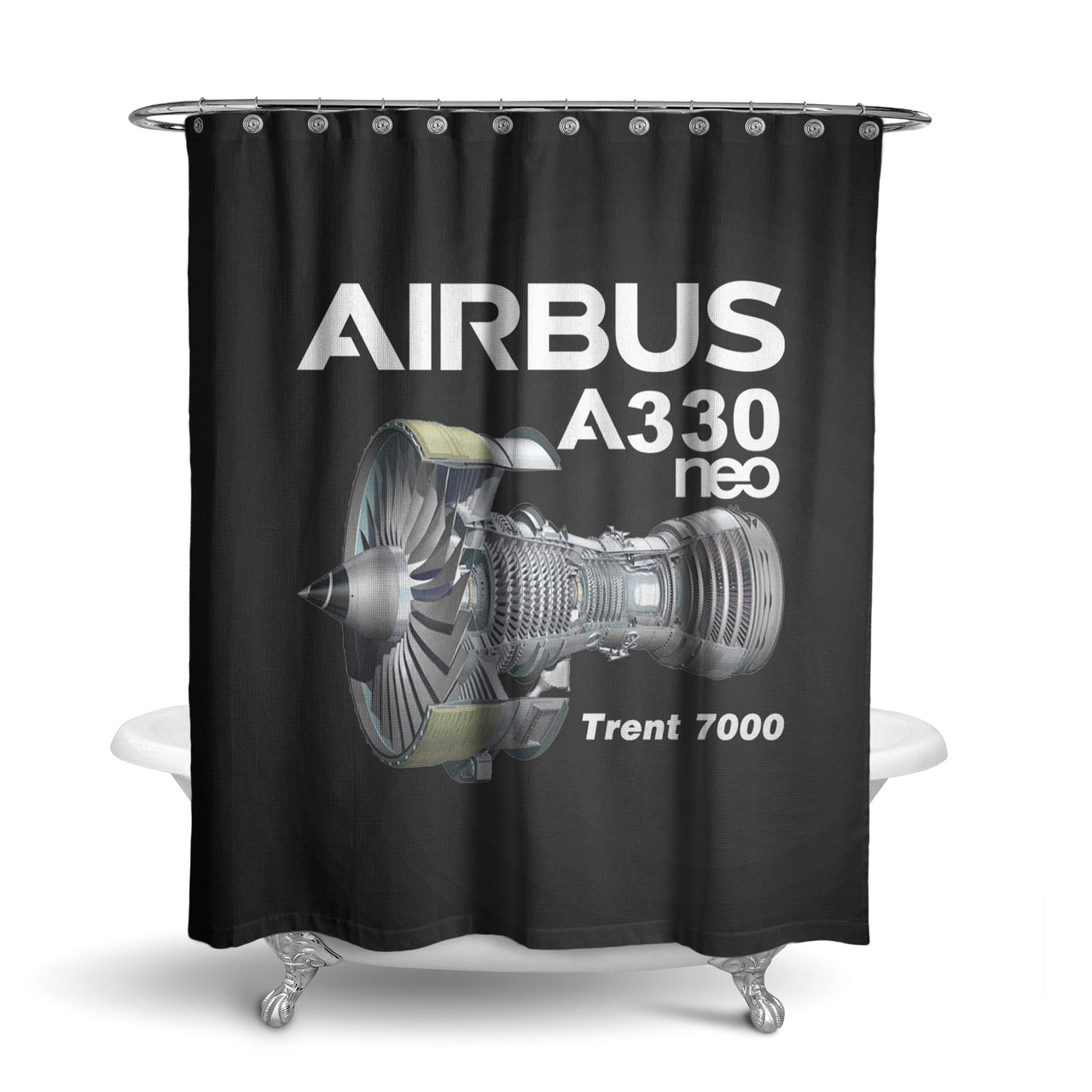 Airbus A330neo & Trent 7000 Designed Shower Curtains