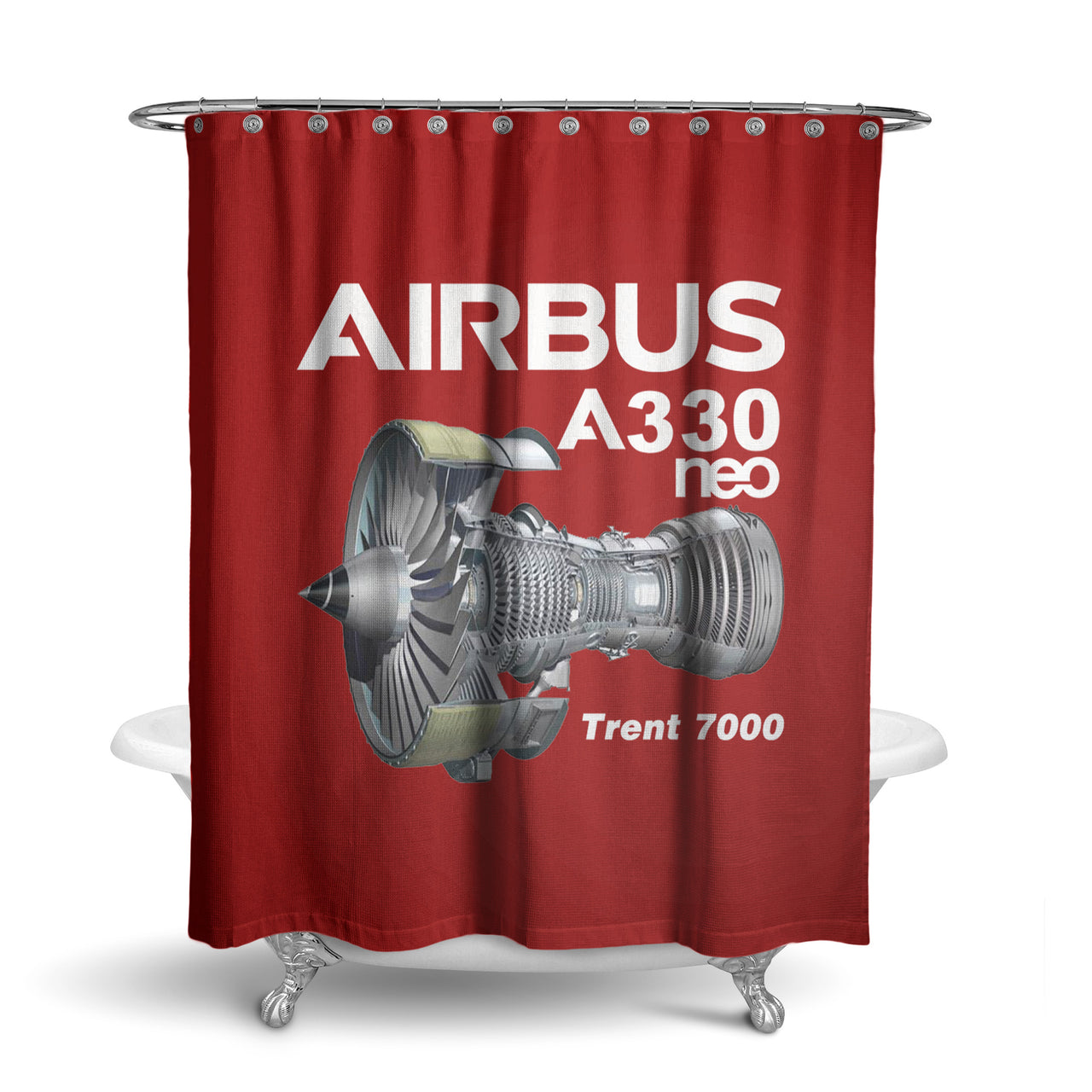 Airbus A330neo & Trent 7000 Designed Shower Curtains