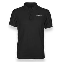 Thumbnail for Airbus A340 Silhouette Designed Polo T-Shirts