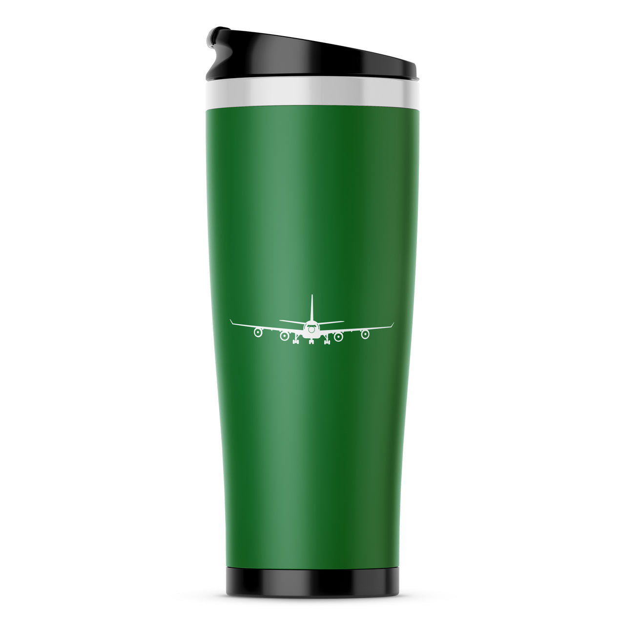 Airbus A340 Silhouette Designed Stainless Steel Travel Mugs