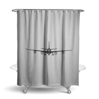 Thumbnail for Airbus A340 Silhouette Designed Shower Curtains