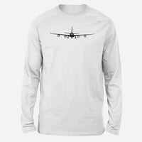 Thumbnail for Airbus A340 Silhouette Designed Long-Sleeve T-Shirts