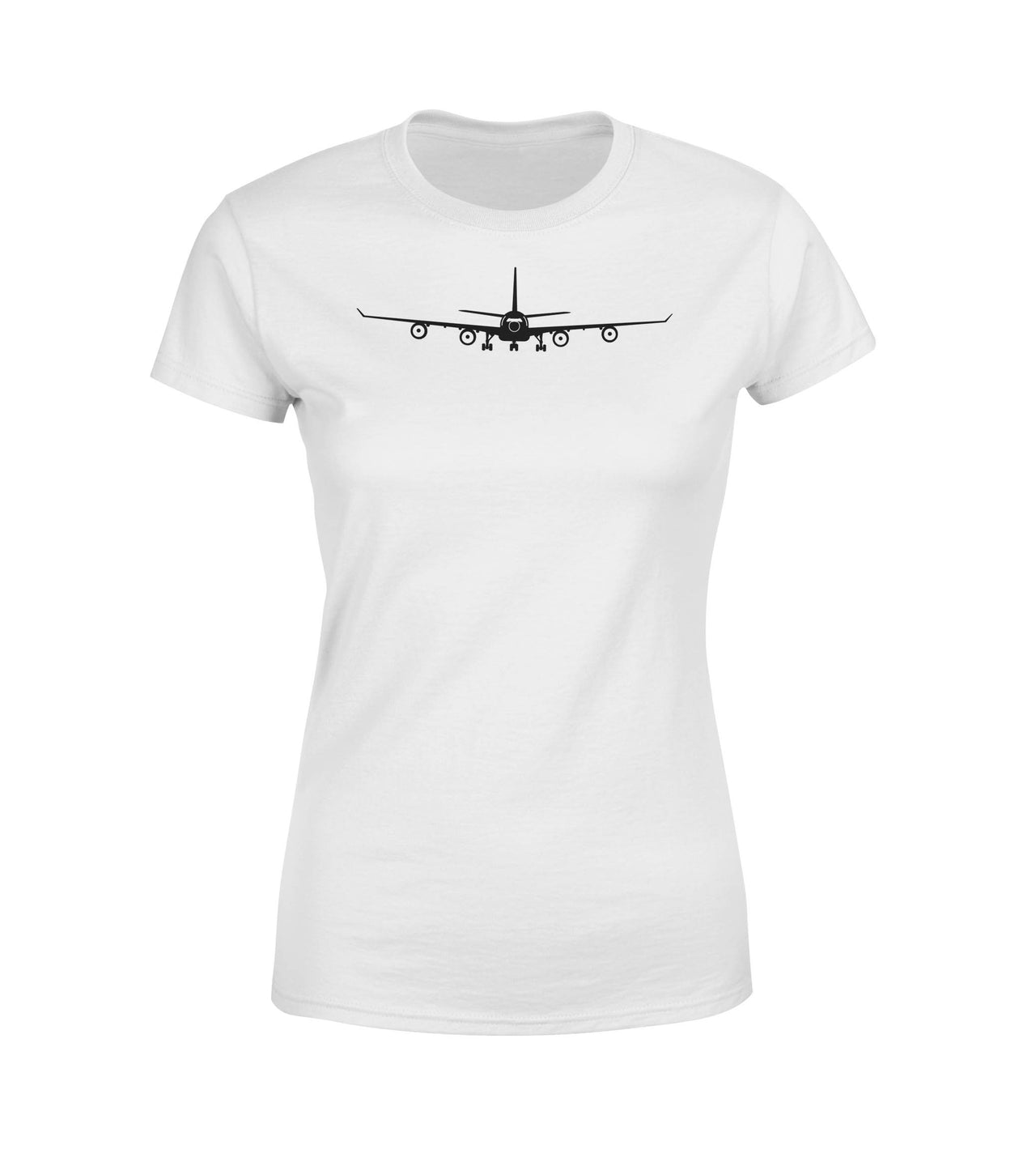 Airbus A340 Silhouette Designed Women T-Shirts