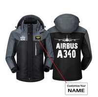 Thumbnail for Airbus A340 & Plane Designed Thick Winter Jackets