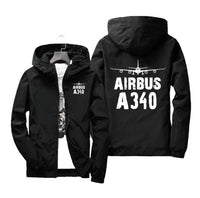 Thumbnail for Airbus A340 & Plane Designed Windbreaker Jackets