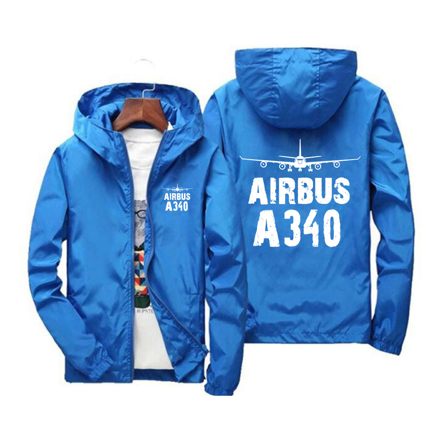 Airbus A340 & Plane Designed Windbreaker Jackets