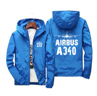 Thumbnail for Airbus A340 & Plane Designed Windbreaker Jackets