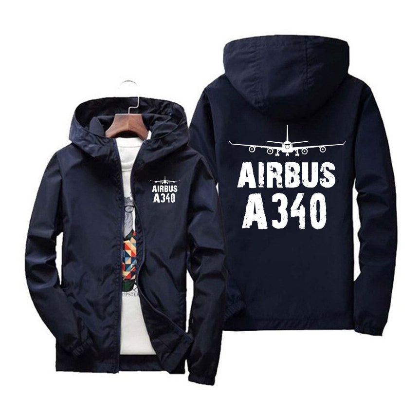 Airbus A340 & Plane Designed Windbreaker Jackets