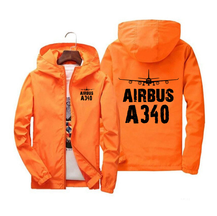 Airbus A340 & Plane Designed Windbreaker Jackets