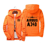 Thumbnail for Airbus A340 & Plane Designed Windbreaker Jackets