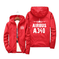 Thumbnail for Airbus A340 & Plane Designed Windbreaker Jackets
