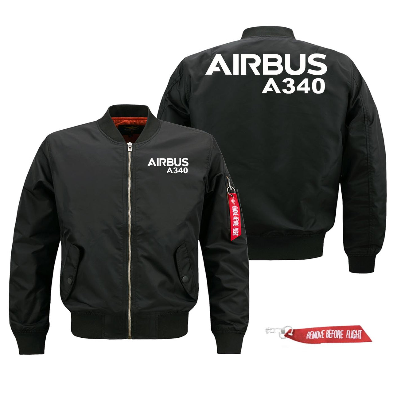 Airbus A340 Text Designed Pilot Jackets (Customizable)