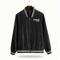 Thumbnail for Airbus A340 & Text Designed Thin Spring Jackets