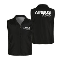 Thumbnail for Airbus A340 & Text Designed Thin Style Vests