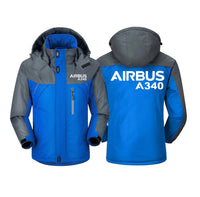 Thumbnail for Airbus A340 & Text Designed Thick Winter Jackets