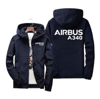 Thumbnail for Airbus A340 & Text Designed Windbreaker Jackets
