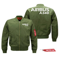 Thumbnail for Airbus A340 Text Designed Pilot Jackets (Customizable)