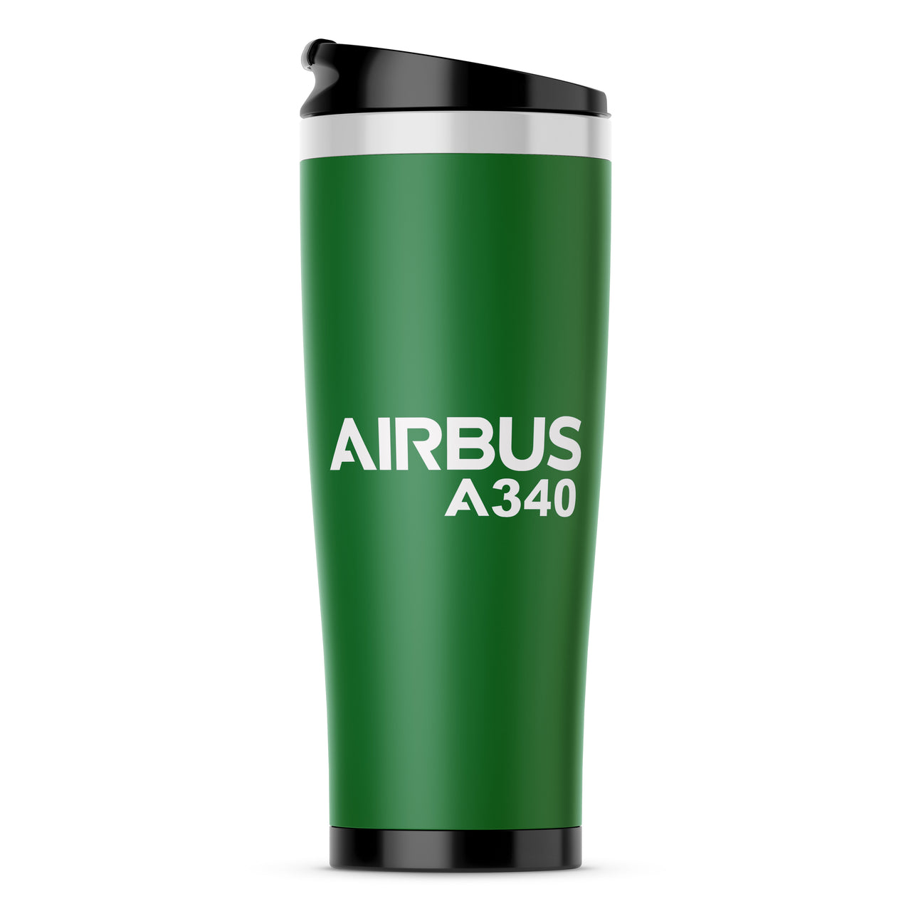 Airbus A340 & Text Designed Stainless Steel Travel Mugs