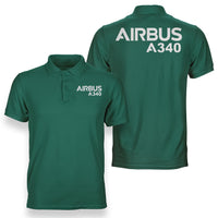 Thumbnail for Airbus A340 & Text Designed Double Side Polo T-Shirts