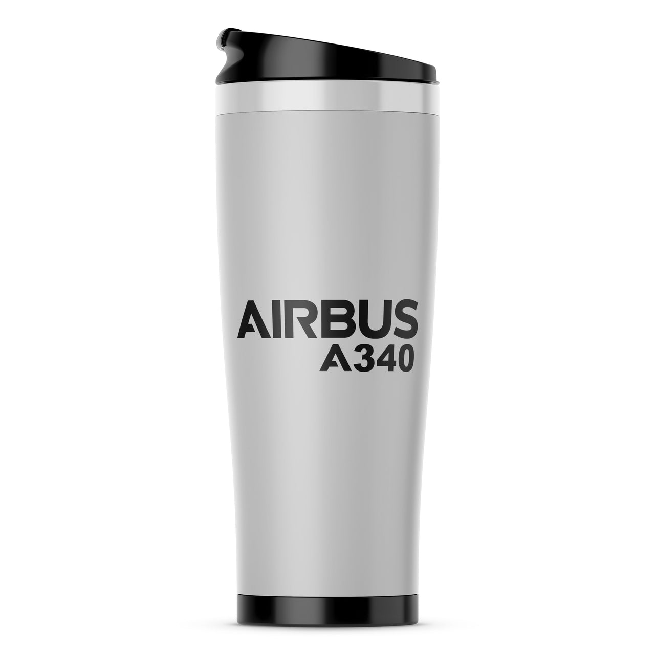 Airbus A340 & Text Designed Stainless Steel Travel Mugs