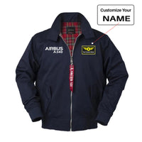 Thumbnail for Airbus A340 & Text Designed Vintage Style Jackets