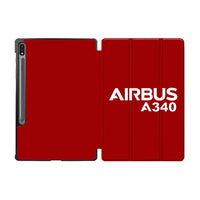 Thumbnail for Airbus A340 & Text Designed Samsung Tablet Cases