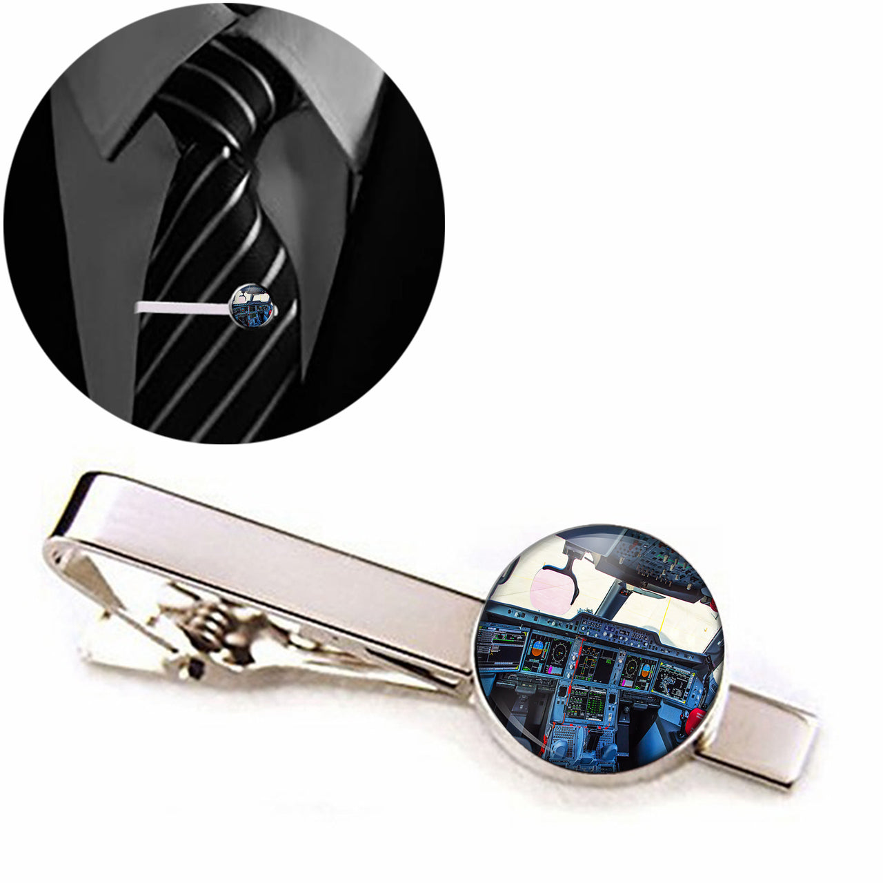 Airbus A350 Cockpit Designed Tie Clips