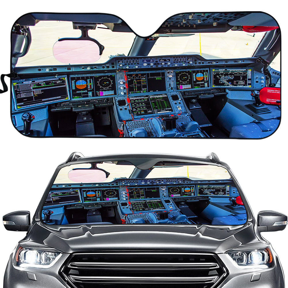 Airbus A350 Cockpit Designed Car Sun Shade