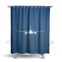 Thumbnail for Airbus A350 Silhouette Designed Shower Curtains