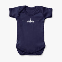 Thumbnail for Airbus A350 Silhouette Designed Baby Bodysuits