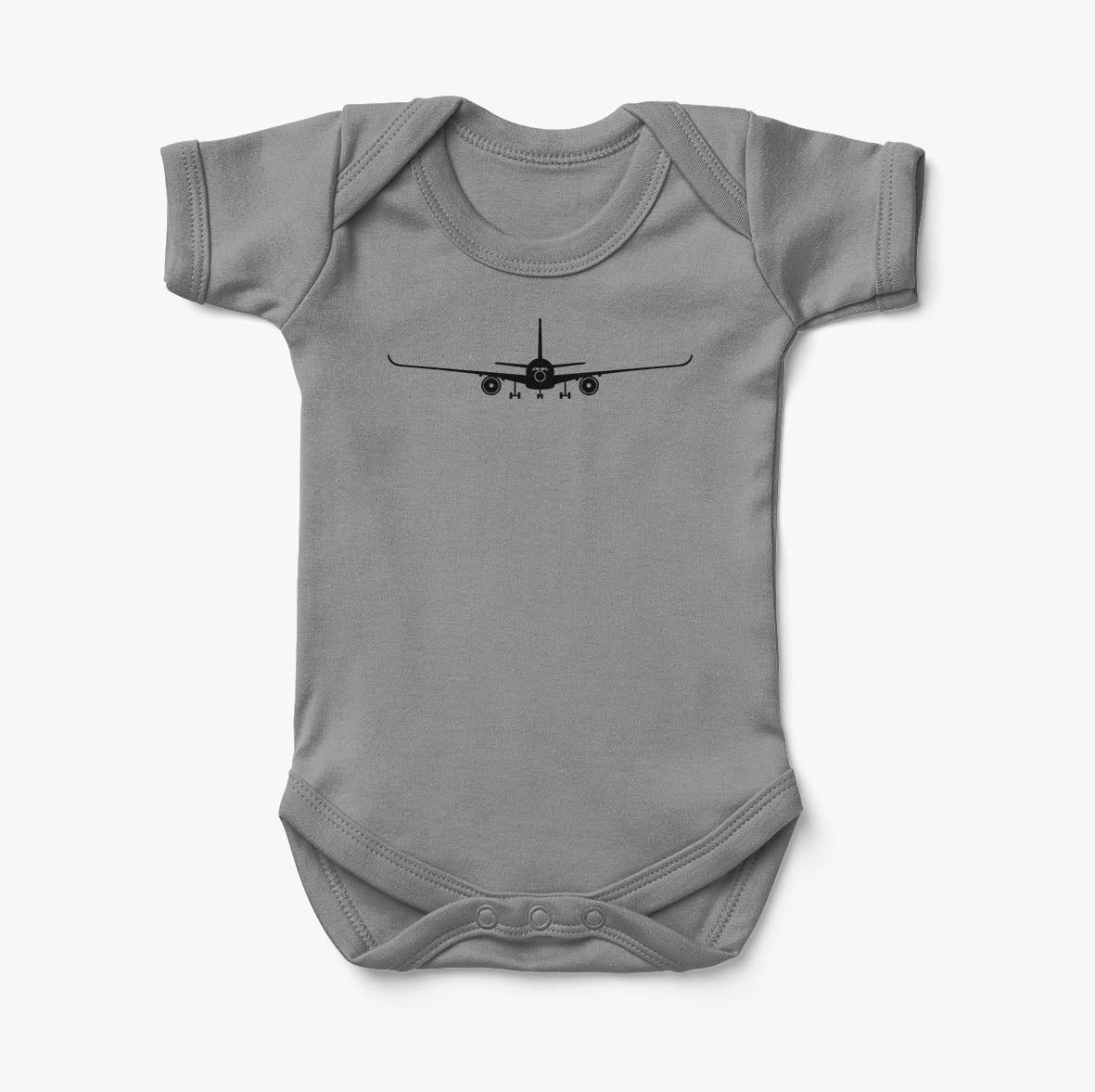 Airbus A350 Silhouette Designed Baby Bodysuits