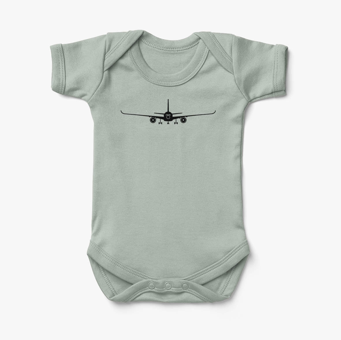 Airbus A350 Silhouette Designed Baby Bodysuits