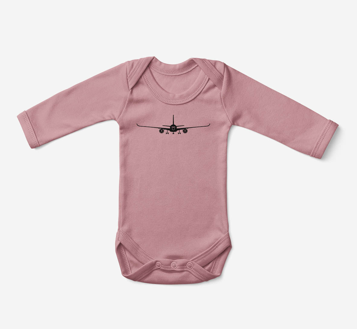 Airbus A350 Silhouette Designed Baby Bodysuits
