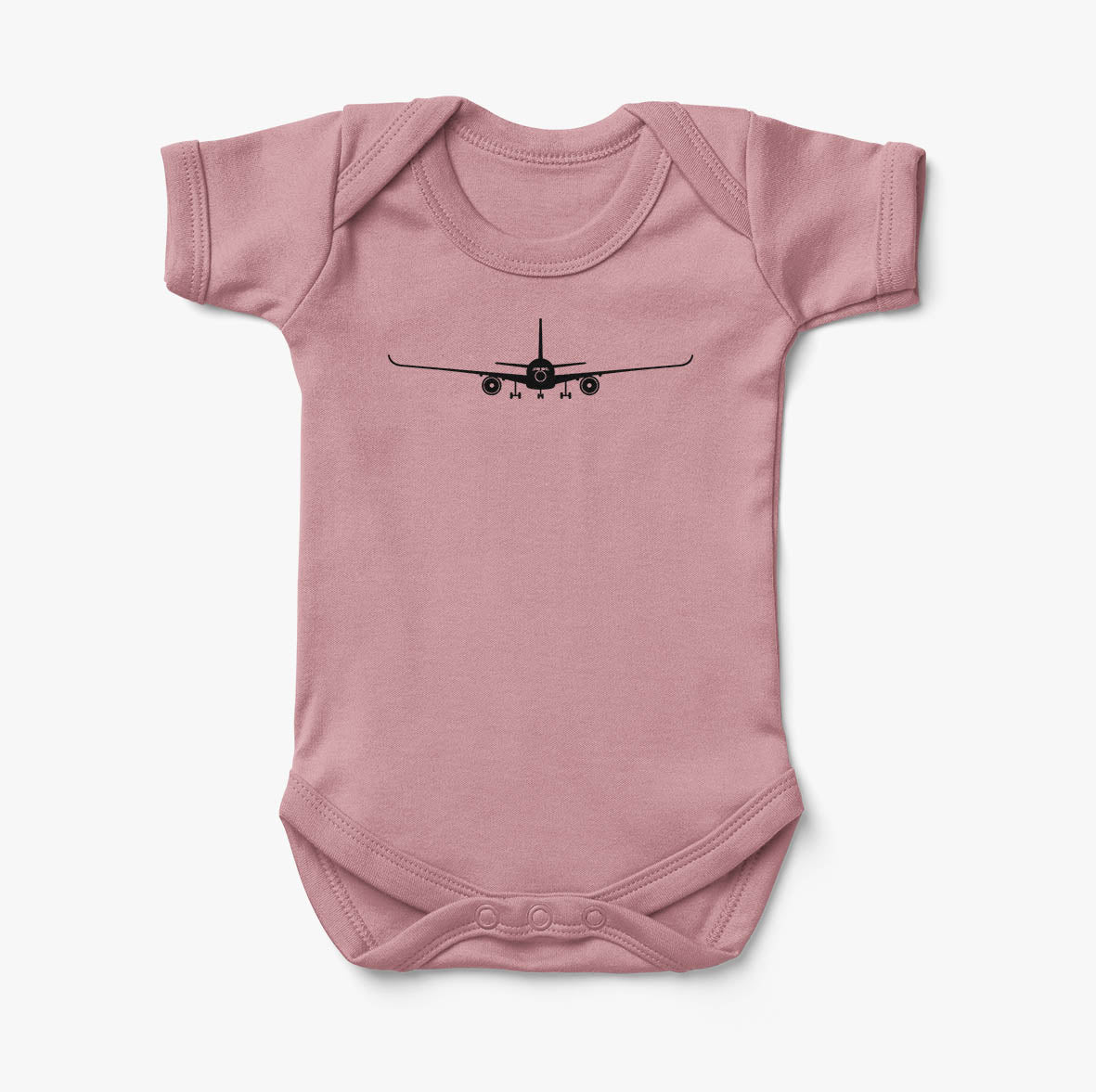 Airbus A350 Silhouette Designed Baby Bodysuits