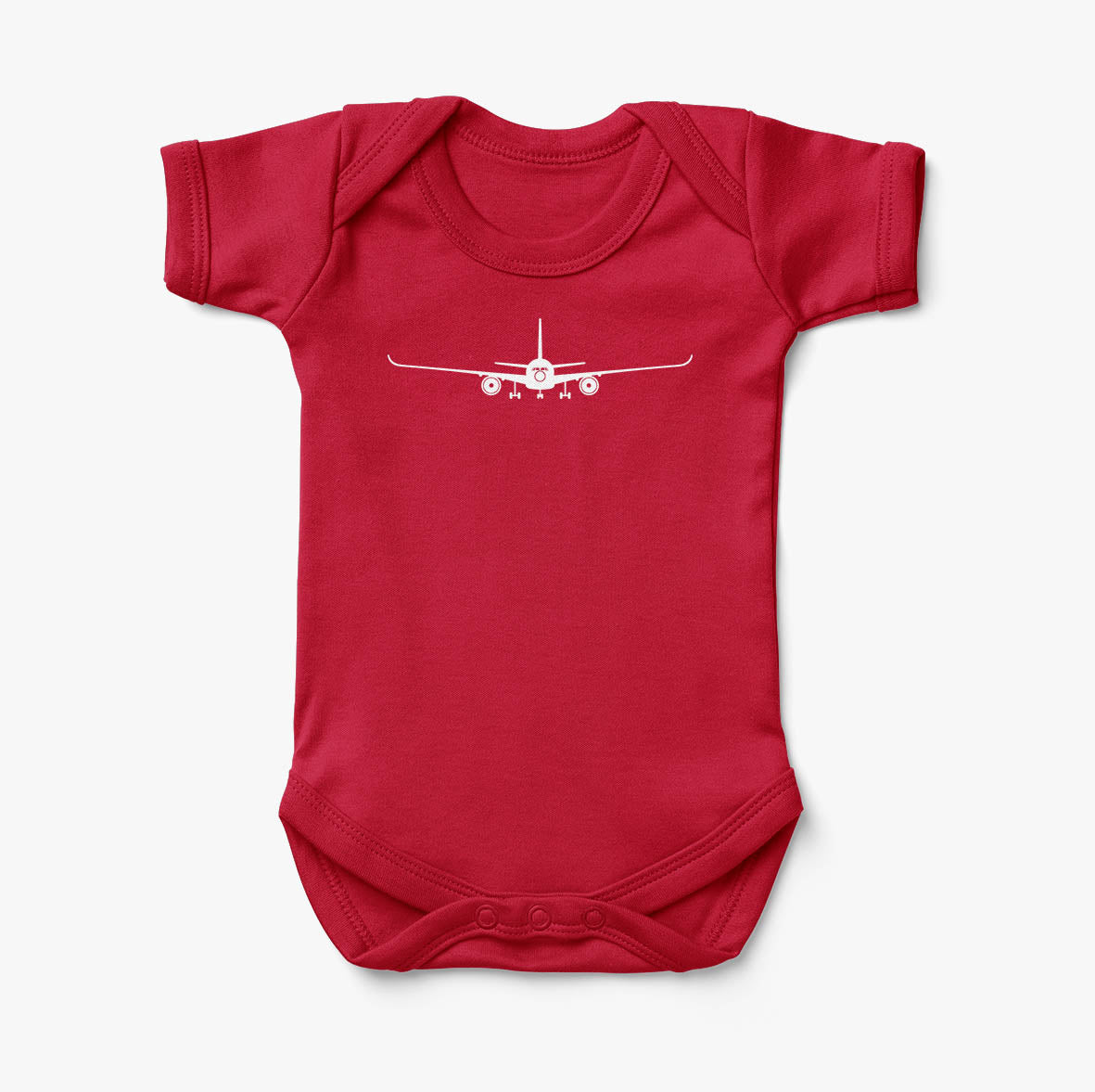 Airbus A350 Silhouette Designed Baby Bodysuits
