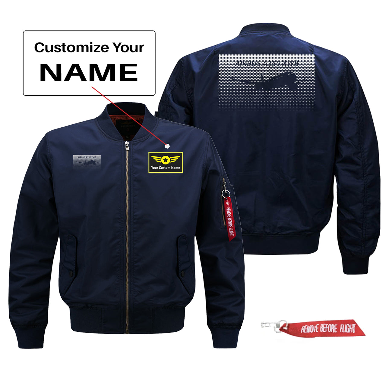 Airbus A350XWB & Dots Designed Pilot Jackets (Customizable)