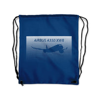 Thumbnail for Airbus A350XWB & Dots Designed Drawstring Bags