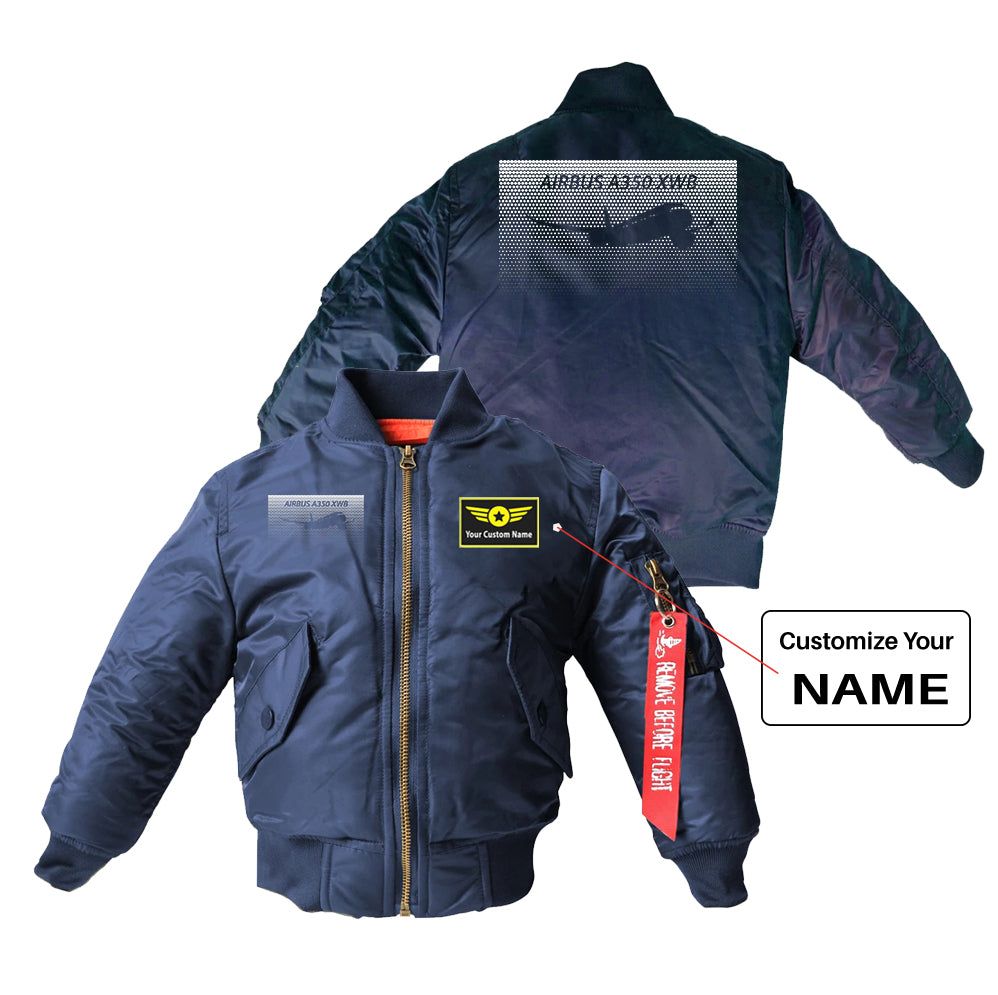 Airbus A350XWB & Dots Designed Children Bomber Jackets