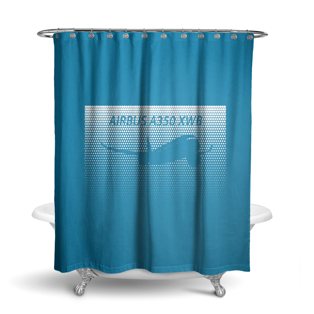 Airbus A350XWB & Dots Designed Shower Curtains