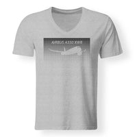 Thumbnail for Airbus A350XWB & Dots Designed V-Neck T-Shirts