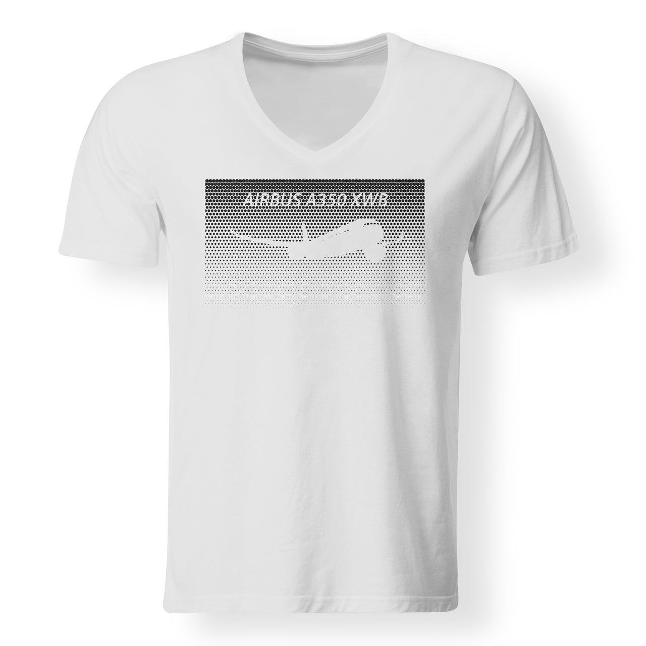 Airbus A350XWB & Dots Designed V-Neck T-Shirts