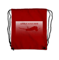 Thumbnail for Airbus A350XWB & Dots Designed Drawstring Bags