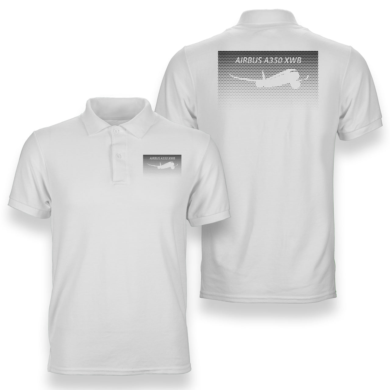 Airbus A350XWB & Dots Designed Double Side Polo T-Shirts