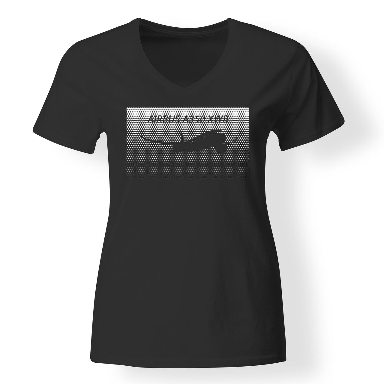 Airbus A350XWB & Dots Designed V-Neck T-Shirts
