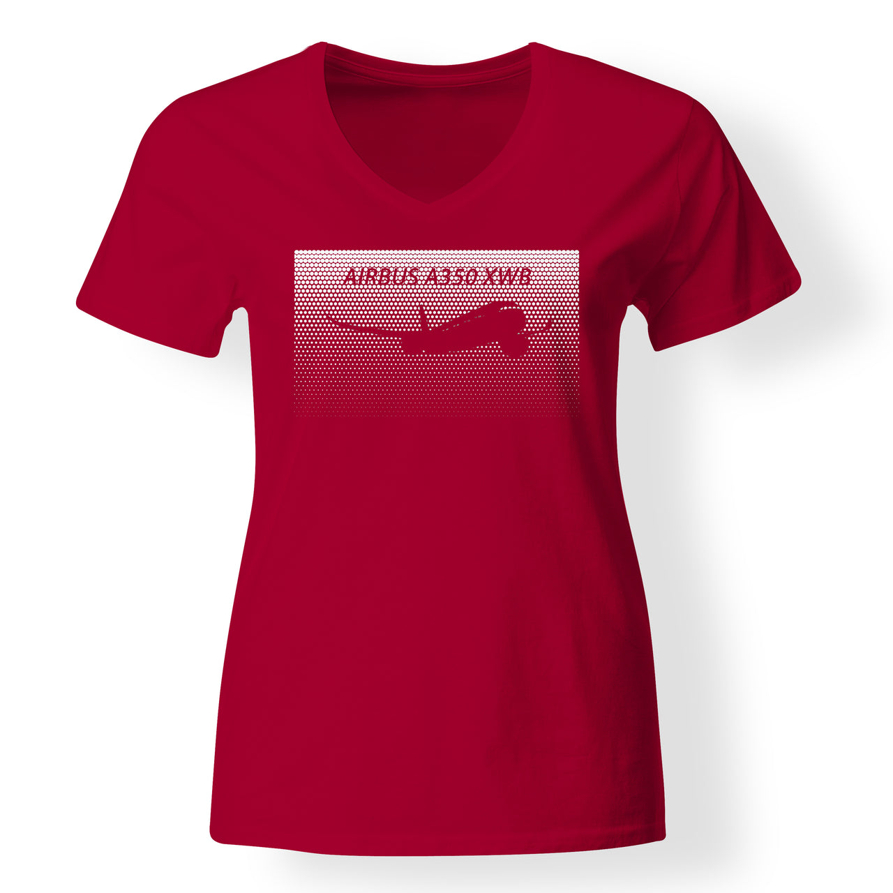 Airbus A350XWB & Dots Designed V-Neck T-Shirts