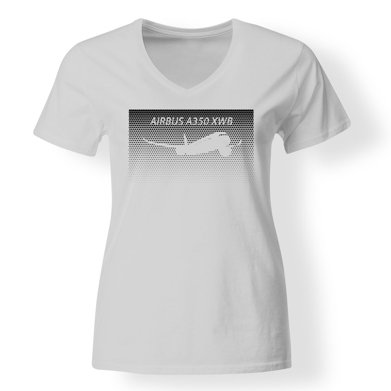 Airbus A350XWB & Dots Designed V-Neck T-Shirts